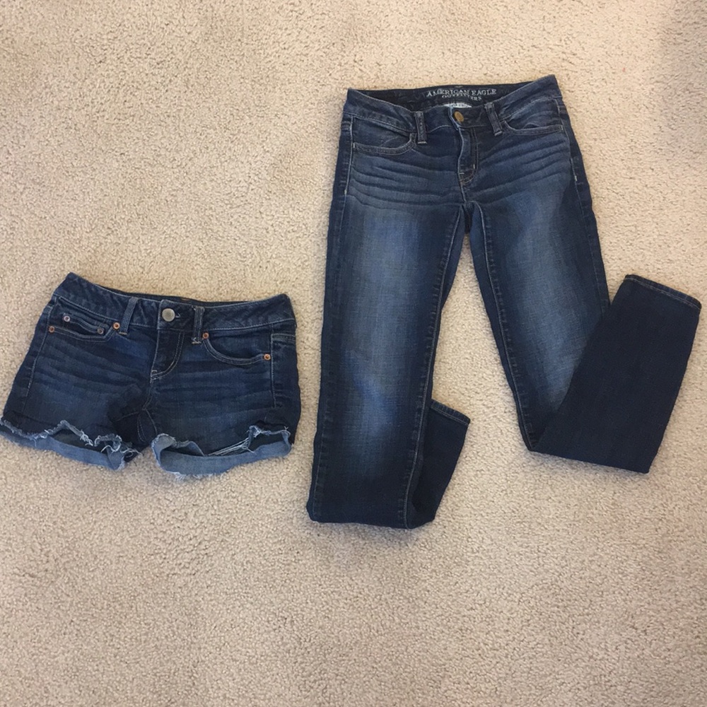 Size 0 American Eagle Jean shorts and jeans soft